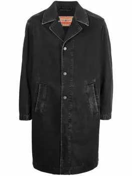 Diesel джинсовое пальто D-Roku-Long, черный