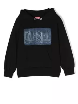 Diesel худи с логотипом, черный