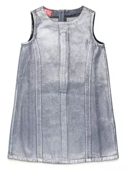 Diesel Kids джинсовое платье без рукавов, серебристый
