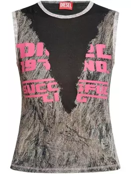 Diesel майка T-Melya, серый