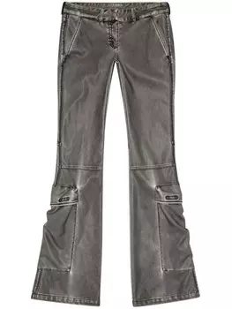 Diesel расклешенные брюки карго, черный