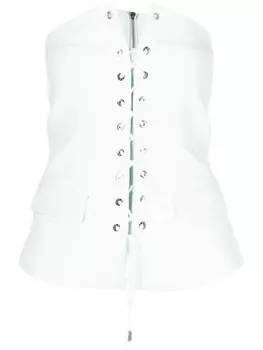 Dion Lee топ со шнуровкой, синий