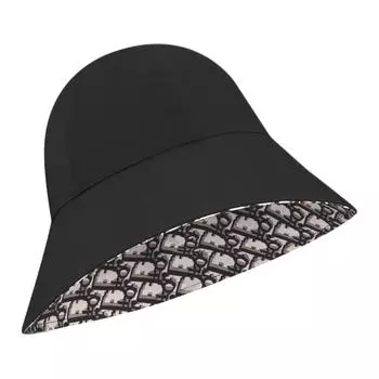 DIOR Панама из полиэстера, женская, черно-белая