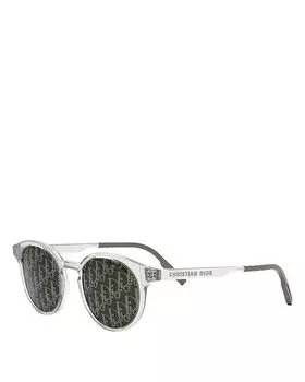 DiorTag R1I круглые солнцезащитные очки, 49 мм DIOR, Круглые солнцезащитные очки DiorTag R1I, 49 мм, серый