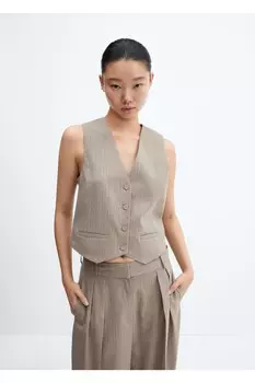 Дипломатический жилет Mango, коричневый