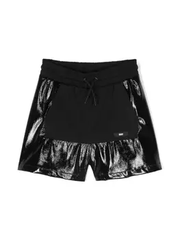 DKNY глянцевые шорты с логотипом, черный