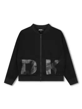 Dkny Kids бомбер с логотипом, черный