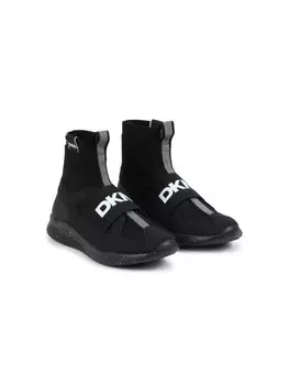 Dkny Kids слипоны с логотипом, черный