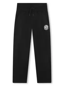 Dkny Kids спортивные брюки с нашивкой-логотипом, черный