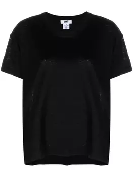 DKNY льняная футболка, черный