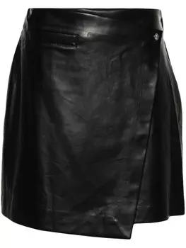 DKNY мини-юбка с запахом, черный