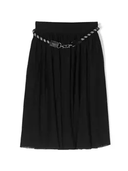 DKNY плиссированная юбка с поясом, черный