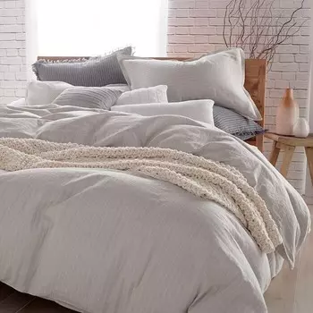 DKNY PURE Comfy Пододеяльник, размер King, серебряный