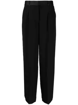 DKNY широкие брюки со складками, черный