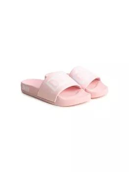 DKNY шлепанцы с логотипом, розовый