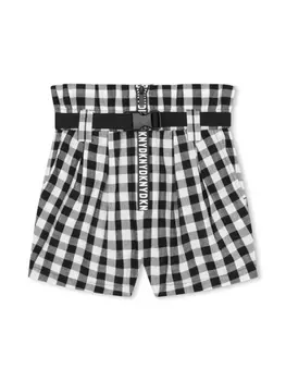 DKNY шорты в клетку, черный