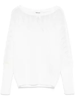 DKNY свитер с прозрачными вставками, белый