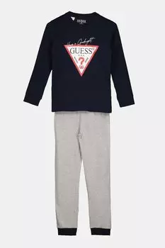 Длинная пижама с логотипом Guess, серый