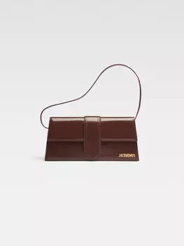 Длинная сумка с клапаном JACQUEMUS The long Bambino, цвет Midnight Brown