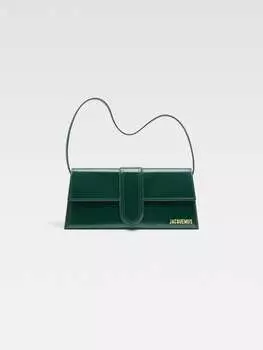 Длинная сумка с клапаном JACQUEMUS The long Bambino, темно-зеленый