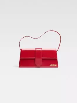 Длинная сумка с клапаном JACQUEMUS The long Bambino, цвет Red/Gold