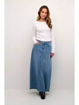 Длинная юбка Kaffe Jeans, синий