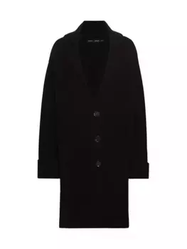 Длинное пальто из смеси альпаки Proenza Schouler, черный