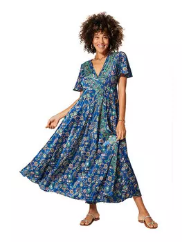 Длинное платье Aller Simplement, цвет blau/trkis