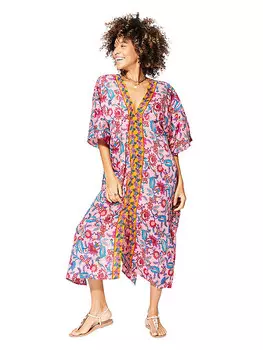 Длинное платье Aller Simplement Kaftan, цвет rosa/blau
