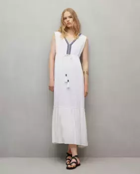Длинное платье без рукавов Bambula с панелями Easy Wear, цвет Crudo