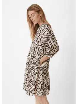 Длинное платье comma CI, цвет beige/pink/schwarz