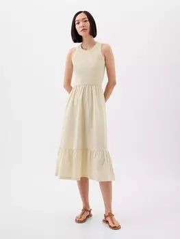 Длинное платье GAP, бежевый