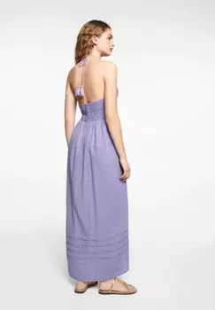 Длинное платье Mango Kids, цвет Lilac