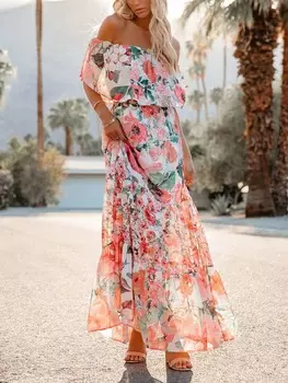 Длинное платье Milan Kiss, цвет wei/orange