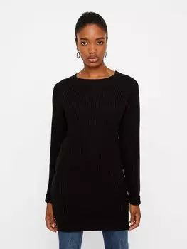 Длинное платье Noisy may Langarm Strick NMSIESTA Legeres Midi Shirt, черный