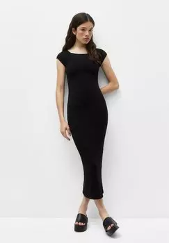 Длинное платье PULL&BEAR, черный