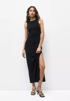 Длинное платье PULL&BEAR, черный