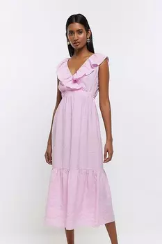 Длинное платье River Island, розовый