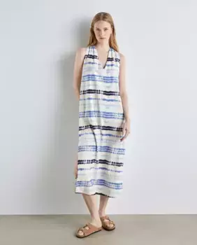 Длинное платье с воротником-бретелькой Easy Wear, синий