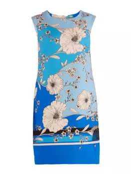 Длинное платье TOOCHE Etui Flowers, синий