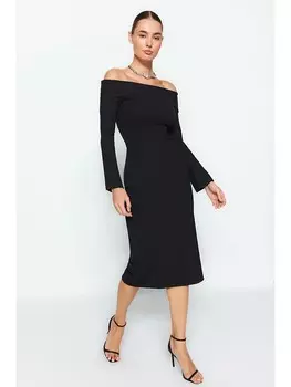 Длинное платье trendyol, черный