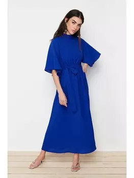 Длинное платье trendyol, синий