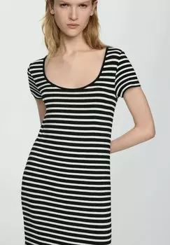 Длинное платье Venice Mango, черное