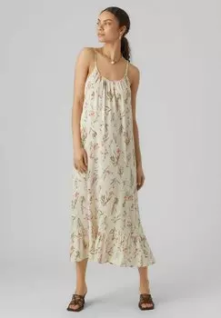 Длинное платье Vero Moda, бежевый