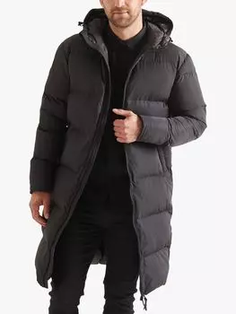 Длинное пуховое пальто Superdry Studios, черный