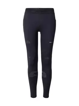 Длинные брюки NIKE Skinny Workout Pants Running Division, черный