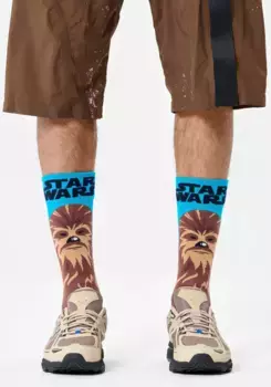 Длинные носки Happy Socks (2 шт.) с вышивкой Чубакка, синий