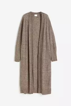Длинный кардиган H&M, темно-бежевый