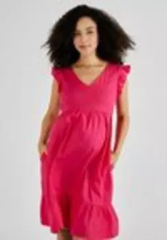 Дневное платье BLEND FRILL SLEEVE MTERNITY Jojo Maman Bb, розовый