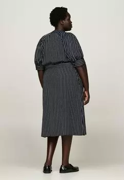 Дневное платье CURVE ROPE STRIPE MIDI Tommy Hilfiger, темно-синий
